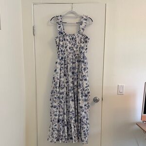 Abercrombie & Fitch Blue and White Floral Maxi Dress